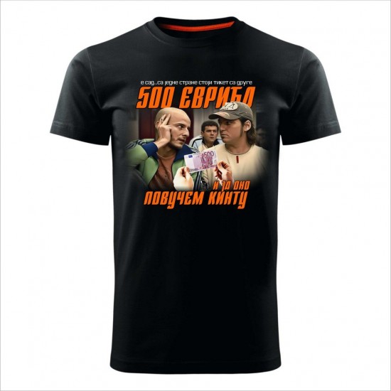 500 Evrića Muška Majica Crna