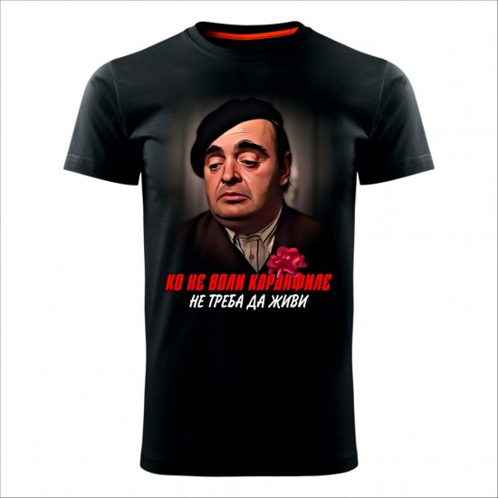 KO NE VOLI KARANFILE muška majica crna