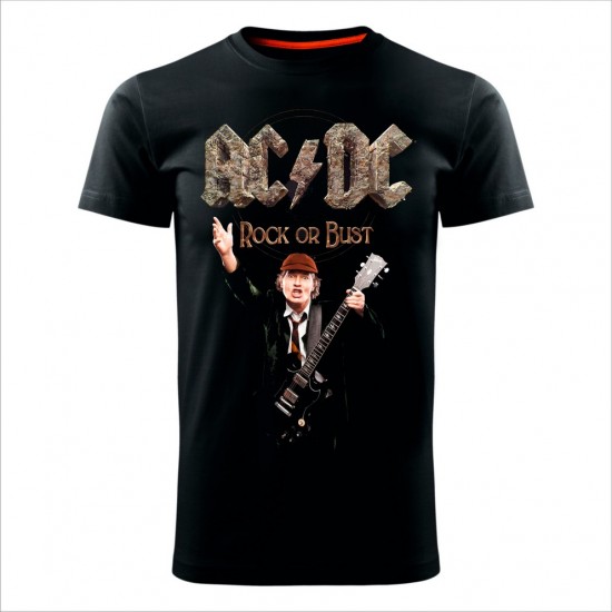 Ac Dc Rock Or Bust 02 Muška Majica Crna - Regular Veličina Xl