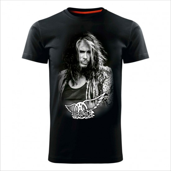 Aerosmith -Steven Tyler  Muška Majica Crna
