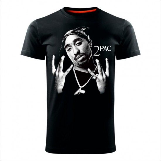Tupac 04  Muška Majica Crna