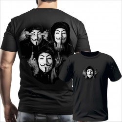 ANONYMOUS muška majica-obostrano-crna