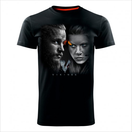 Vikings Ragnar Lagertha Muška Majica Crna