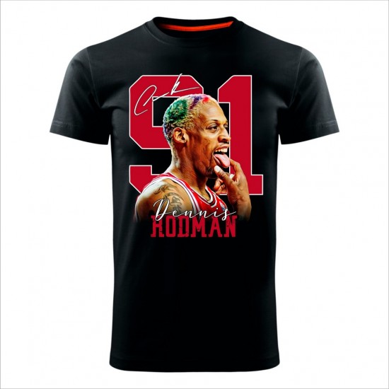 Rodman 02 Muška Majica Crna - Regular Veličina Xl