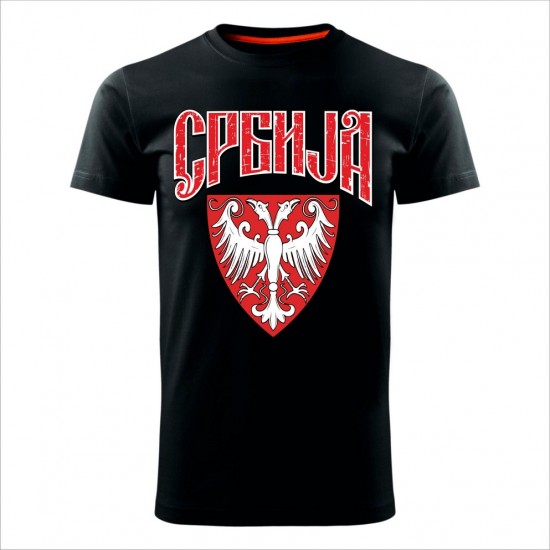 Srbija-03-1 Muška Majica Crna