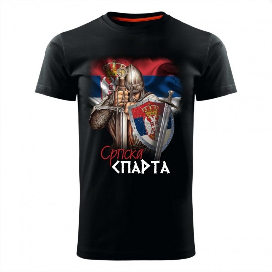 Srpska Sparta 2 Muška Majica Crna