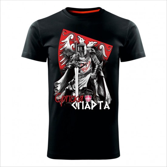 Srpska Sparta Muška Majica Crna