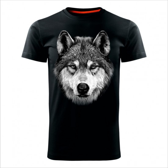 Wolf 16 Muška Majica Crna