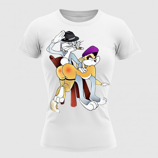 Bugz Bunny And Lola 02 Ženska Majica Bela