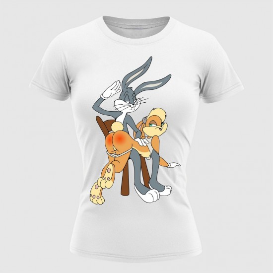 Bugz Bunny And Lola Ženska Majica Bela
