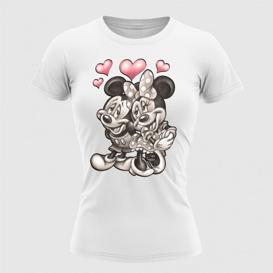 Mickey Minnie Ženska Majica Bela
