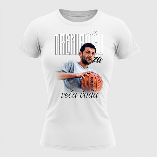 Treniracu Za Veća Čuda Ženska Majica Bela