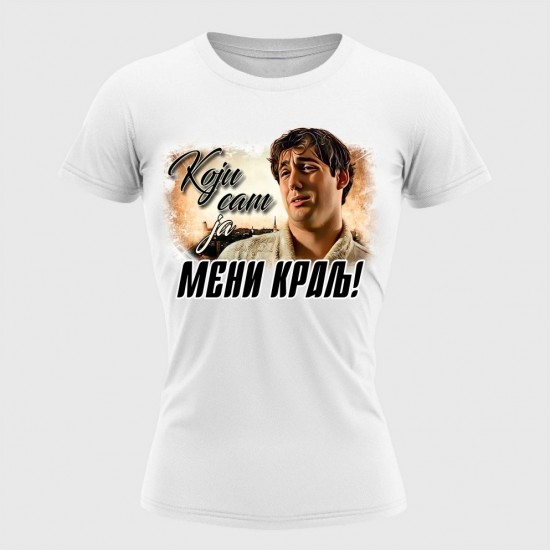 KOJI SAM JA MENI KRALJ ženska majica bela