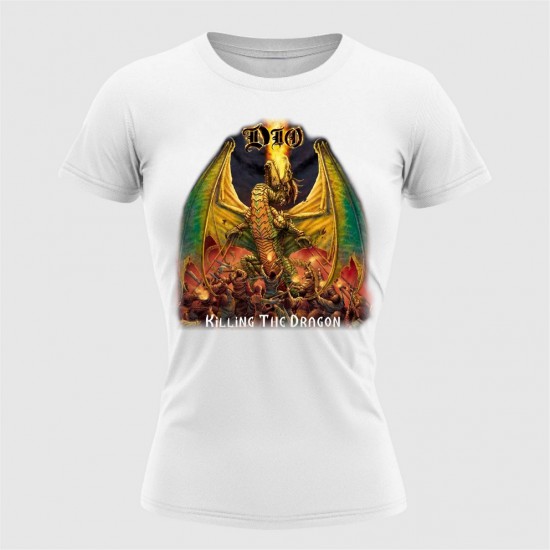 Ronnie James Dio Killing The Dragon  Ženska Majica Bela