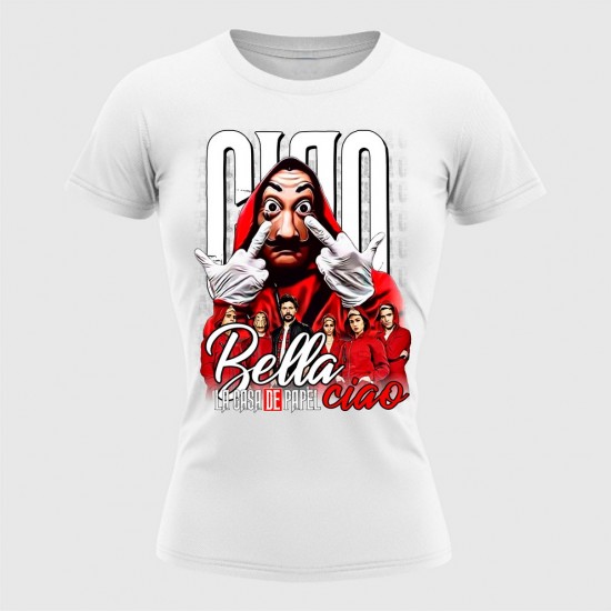 Bella Ciao 03 Ženska Majica Bela