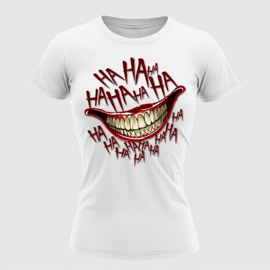 Joker Ha Ha 01 Ženska Majica Bela