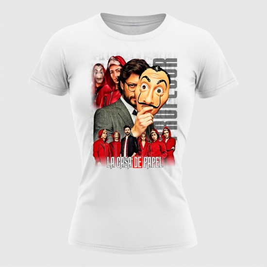 La Casa Profesor 04 Ženska Majica Bela