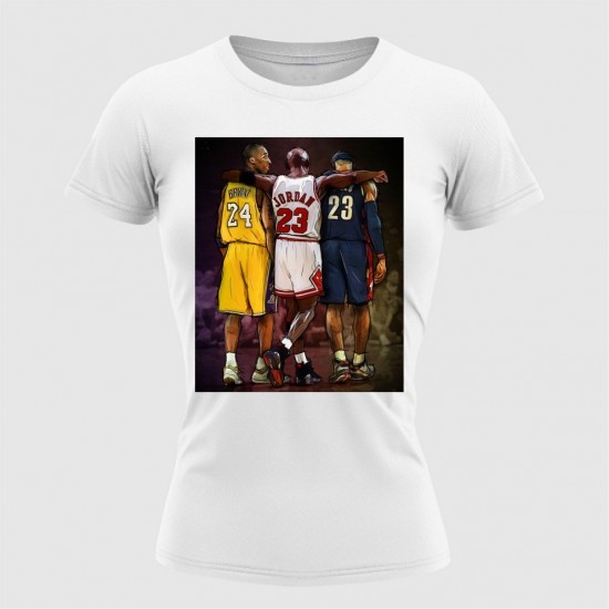 Kobe Jordan James Ženska Majica Bela
