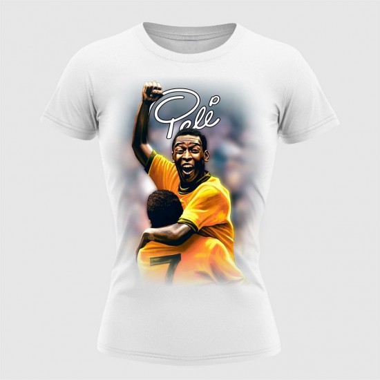 Pele 01 Ženska Majica Bela
