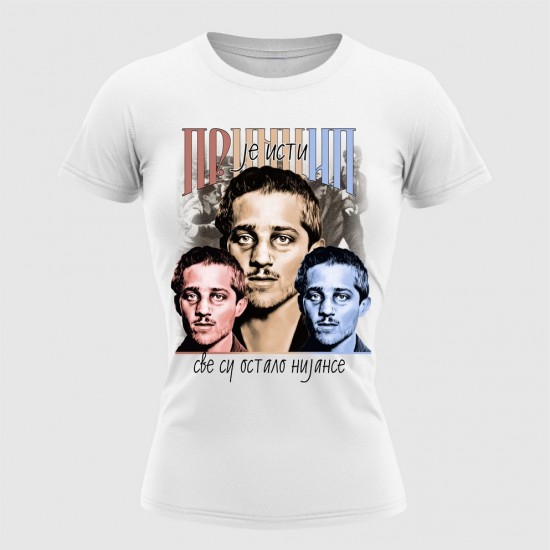 Princip 10 Ženska Majica Bela