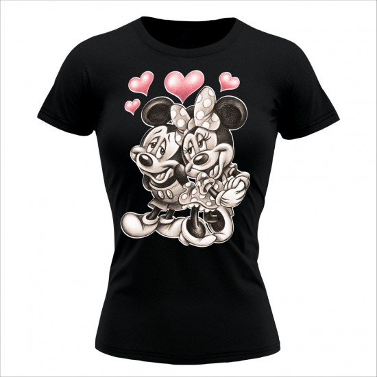 Mickey Minnie Ženska Majica Crna