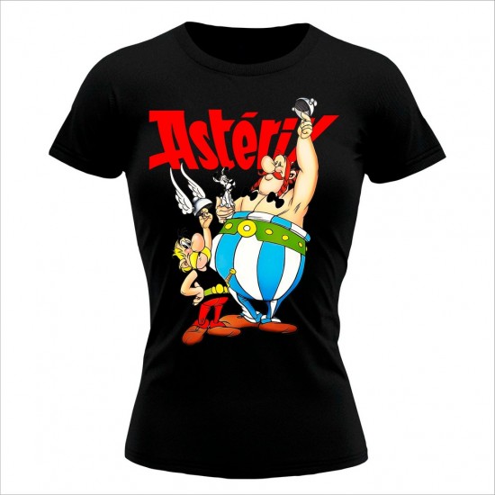 ASTERIX I OBELIX ženska majica crna