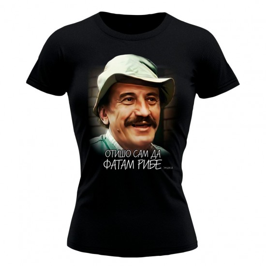 Fatam Ribe Ženska Majica Crna