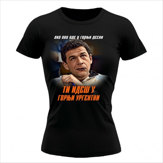 Gornji Urgentni Ženska Majica Crna