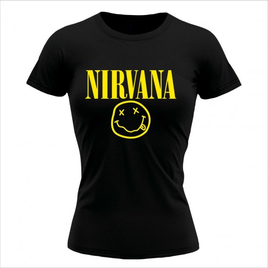 Nirvana 1  Ženska Majica Crna