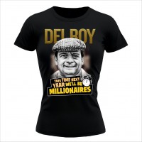 DEL BOY 02 ženska majica crna