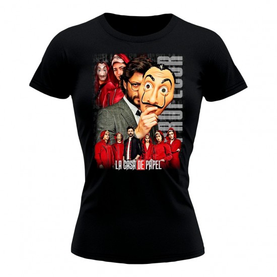 La Casa Profesor 04 Ženska Majica Crna