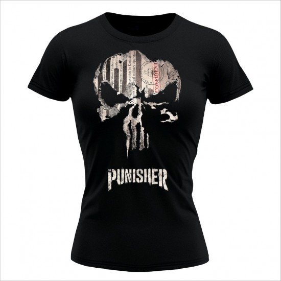 Punisher 02 Ženska Majica Crna
