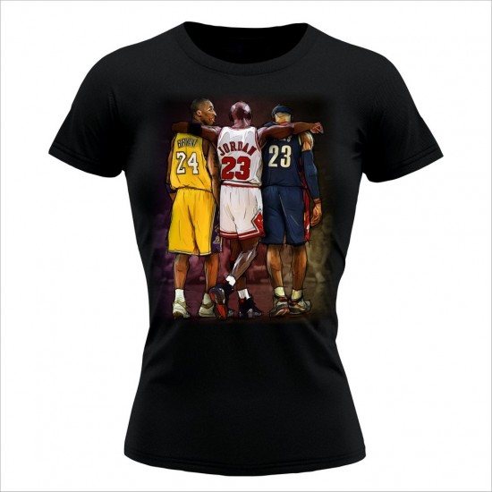 Kobe Jordan James Ženska Majica Crna
