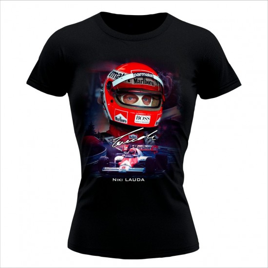 Lauda 1 Ženska Majica Crna