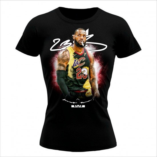 Lebron James Ženska Majica Crna