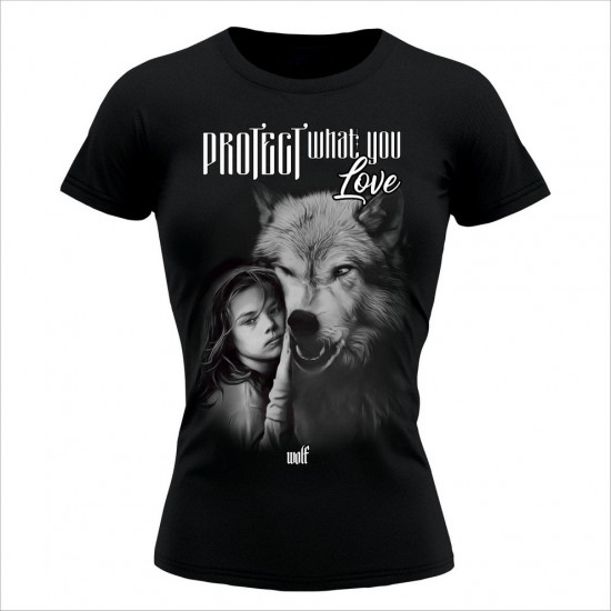Wolf 09 Ženska Majica Crna