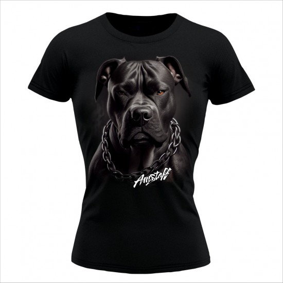 Amstaff Ženska Majica Crna