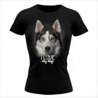 HASKI ženska majica crna