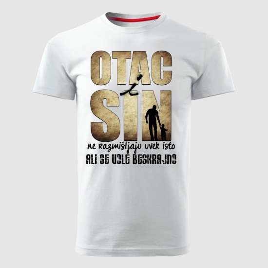 OTAC I CIN muška majica bela OTAC I CIN muška majica bela