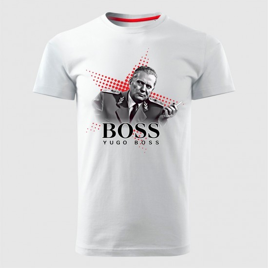 YUGO BOSS muška majica bela