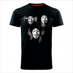 ANONYMOUS muška majica crna - REGULAR veličina 3XL
