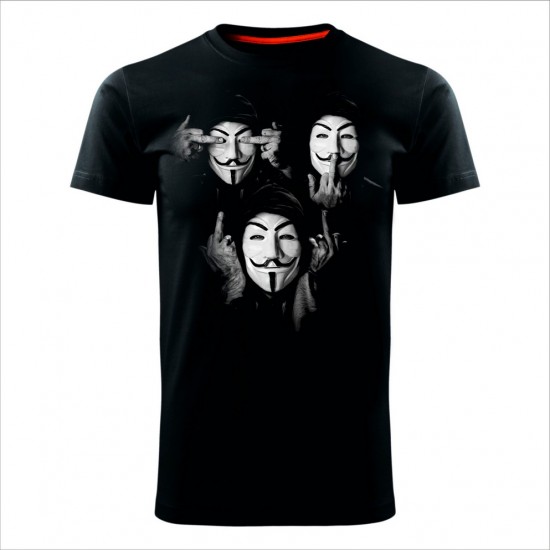 Anonymous Muška Majica Crna - Regular Veličina 3Xl Anonymous Muška Majica Crna - Regular Veličina 3Xl