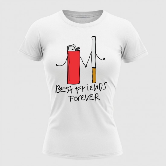 BEST FRIENDS ženska majica bela