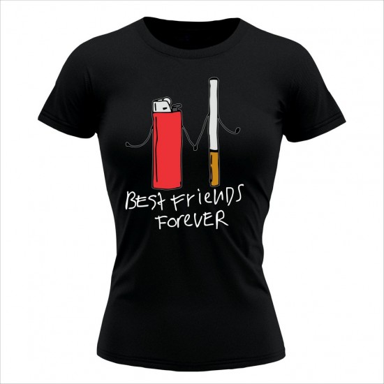 BEST FRIENDS ženska majica crna