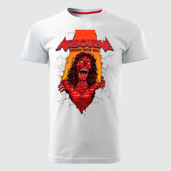 Airbourne- Breakin Outta Hell Muška Majica Bela